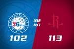 🏀火箭拒逆转擒76人迎8连胜 KD29+7 申京14中4 大帝阑尾炎缺阵
